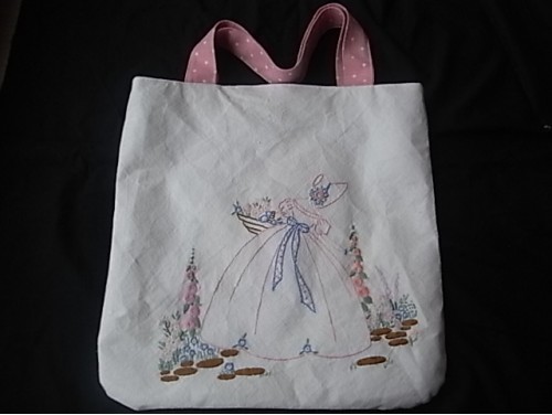 Vintage Embroidered Shopping Bag